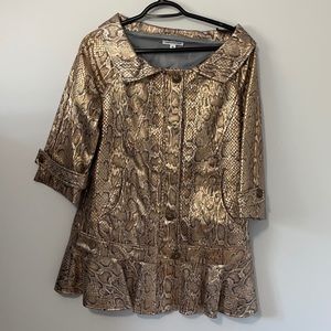 Metallic Animal Print Jacket